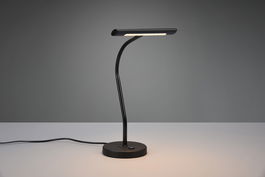 Lampa de masa Curtis, TRIO, 18x35 cm, 4W, 1x SMD LED, metal, negru mat