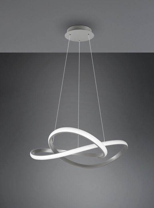 Lustra Course, RL, 60x150 cm, 27W, 1x SMD LED, metal, argintiu