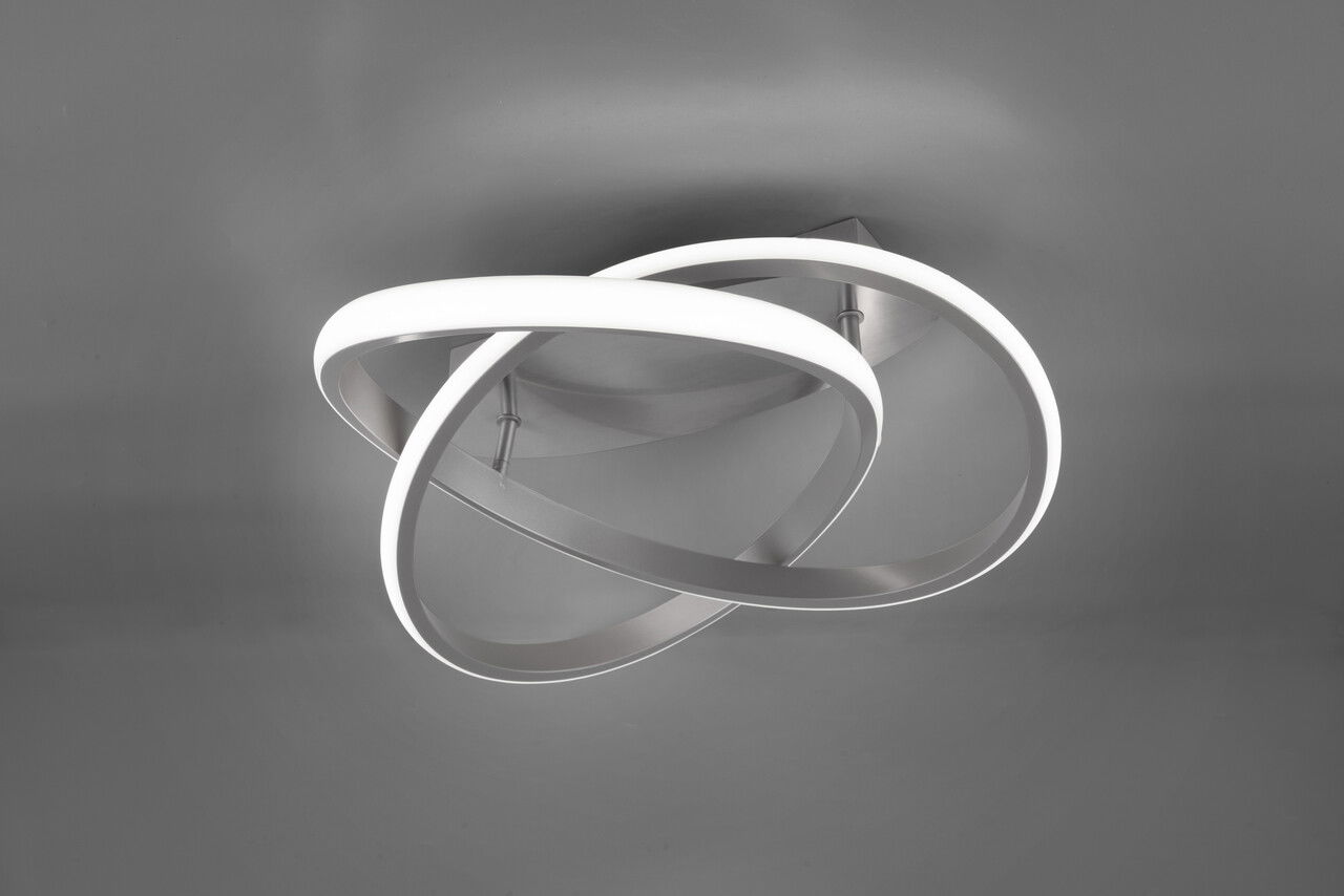 Plafoniera Course, RL, 45x18.8 cm, 18W, 1x SMD LED, metal, argintiu/alb