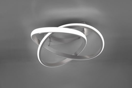 Plafoniera Course, RL, 45x18.8 cm, 18W, 1x SMD LED, metal, argintiu/alb