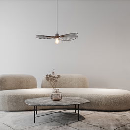 Lustra Chapeau, RL, 60x150 cm, 40W, 1x E27, metal, negru mat