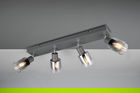 Plafoniera Cadiz, RL, 58.5x8.5x15 cm, 10W, 4x E14, metal, antracit