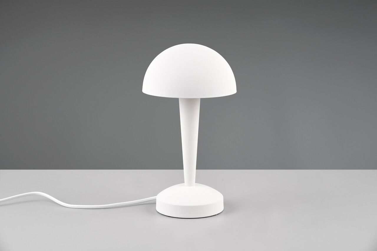 Lampa de masa Canaria, RL, 15x26.5 cm, 40W, 1x E14, metal, alb mat
