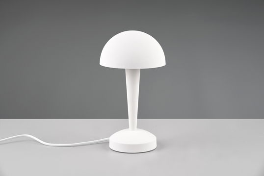 Lampa de masa Canaria, RL, 15x26.5 cm, 40W, 1x E14, metal, alb mat