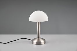 Lampa de masa Canaria, RL, 15x26.5 cm, 40W, 1x E14, metal, argintiu mat/ alb