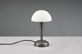 Lampa de masa Canaria, RL, 15x26.5 cm, 40W, 1x E14, metal, argintiu/alb