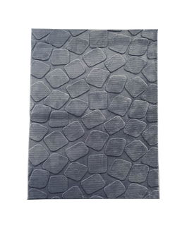 Covor 3D cu model in relief, Stone, Heinner, 120x160 cm, poliester, gri