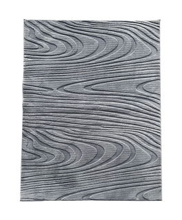 Covor 3D cu model in relief, Wave, Heinner, 120x160 cm, poliester, gri