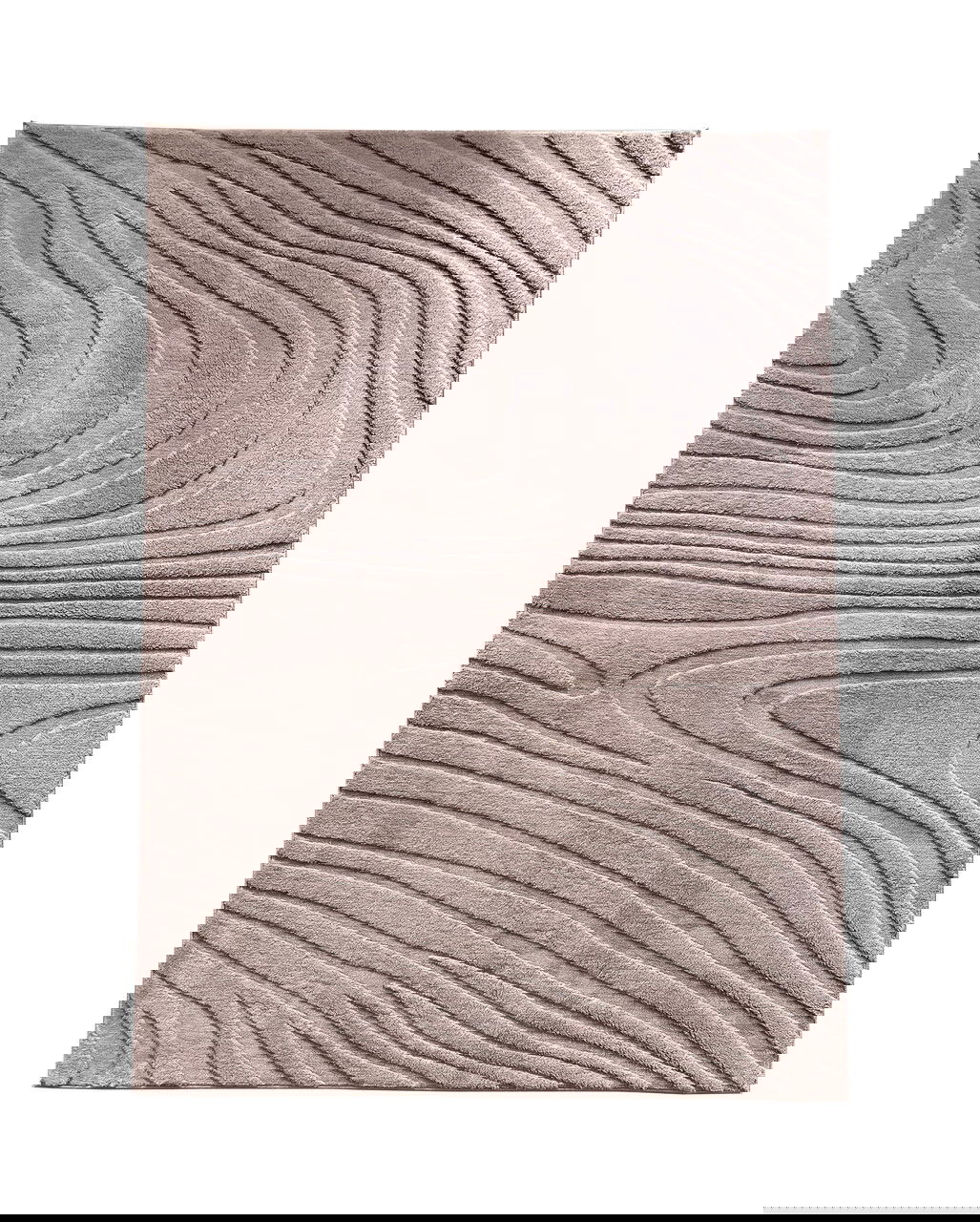 Covor 3D cu model in relief, Wave, Heinner, 120x160 cm, poliester, maro