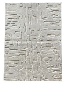 Covor 3D cu model in relief, Vista, Heinner, 120x160 cm, poliester, crem