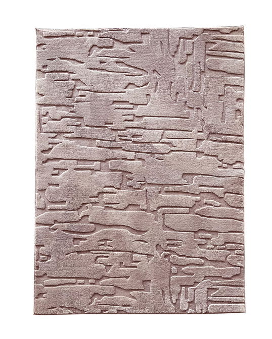 Covor 3D cu model in relief, Vista, Heinner, 120x160 cm, poliester, maro