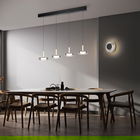 Lustra Celeste, TRIO, 115x22x200 cm, 7W, 4x SMD LED, metal, negru/gri