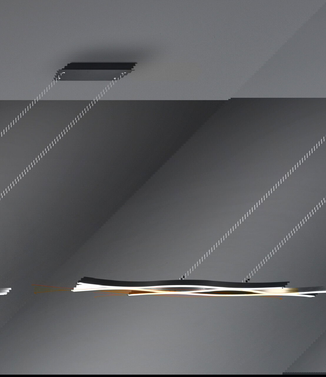 Lustra Blaze, TRIO, 107.5x15.5x150 cm, 35W, 1x SMD LED, metal, bronz/negru