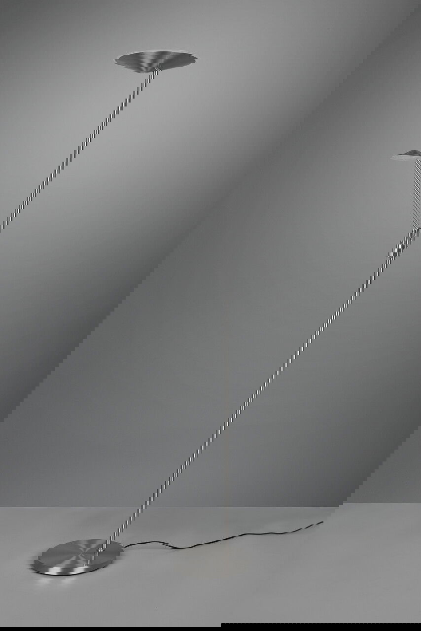 Lampadar Brantford, TRIO, 30x41.6x180 cm, 30W/6.5W, 2x SMD LED, metal, argintiu