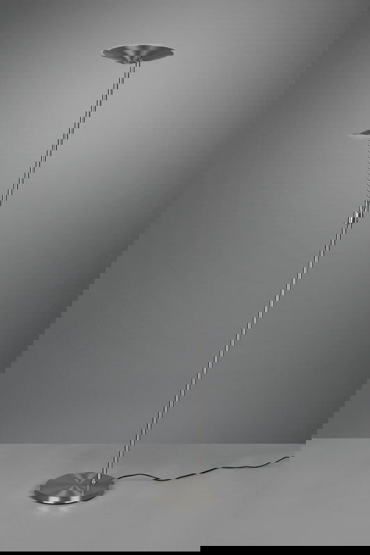 Lampadar Brantford, TRIO, 30x41.6x180 cm, 30W/6.5W, 2x SMD LED, metal, argintiu
