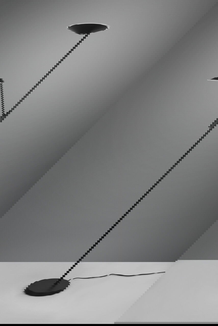 Lampadar Brantford, TRIO, 30x180 cm, 30W/6.5W, 2x SMD LED, metal, negru mat