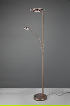 Lampadar Barrie, TRIO, 30x181 cm, 32W/6W, 2x SMD LED, metal, bronz antic