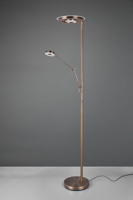 Lampadar Barrie, TRIO, 30x181 cm, 32W/6W, 2x SMD LED, metal, bronz antic
