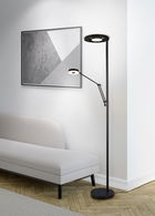 Lampadar Barrie, TRIO, 30x181 cm, 32W/6W, 2x SMD LED, metal, negru mat