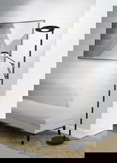 Lampadar Barrie, TRIO, 30x181 cm, 32W/6W, 2x SMD LED, metal, negru mat