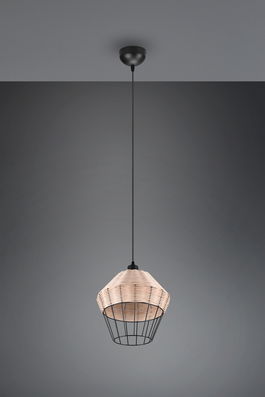 Lustra Borka, RL, 30x150 cm, 40W, 1x E27, ratan, natur/negru