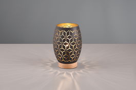 Lampa de masa Bidar, RL, 15x21.5 cm, 28W, 1x E27, metal, negru/natur