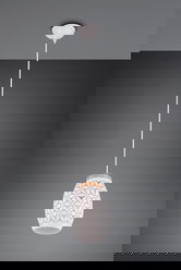 Lustra Bidar, RL, 15x150 cm, 28W, 1x E27, metal, alb mat/natur