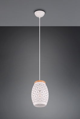 Lustra Bidar, RL, 15x150 cm, 28W, 1x E27, metal, alb mat/natur