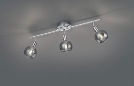 Plafoniera Brest, RL, 58x9x20.5 cm, 15W, 3x E14, metal, argintiu