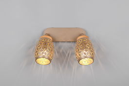 Plafoniera Bidar, RL, 28x12x27 cm, 10W, 2x E14, metal, aramiu