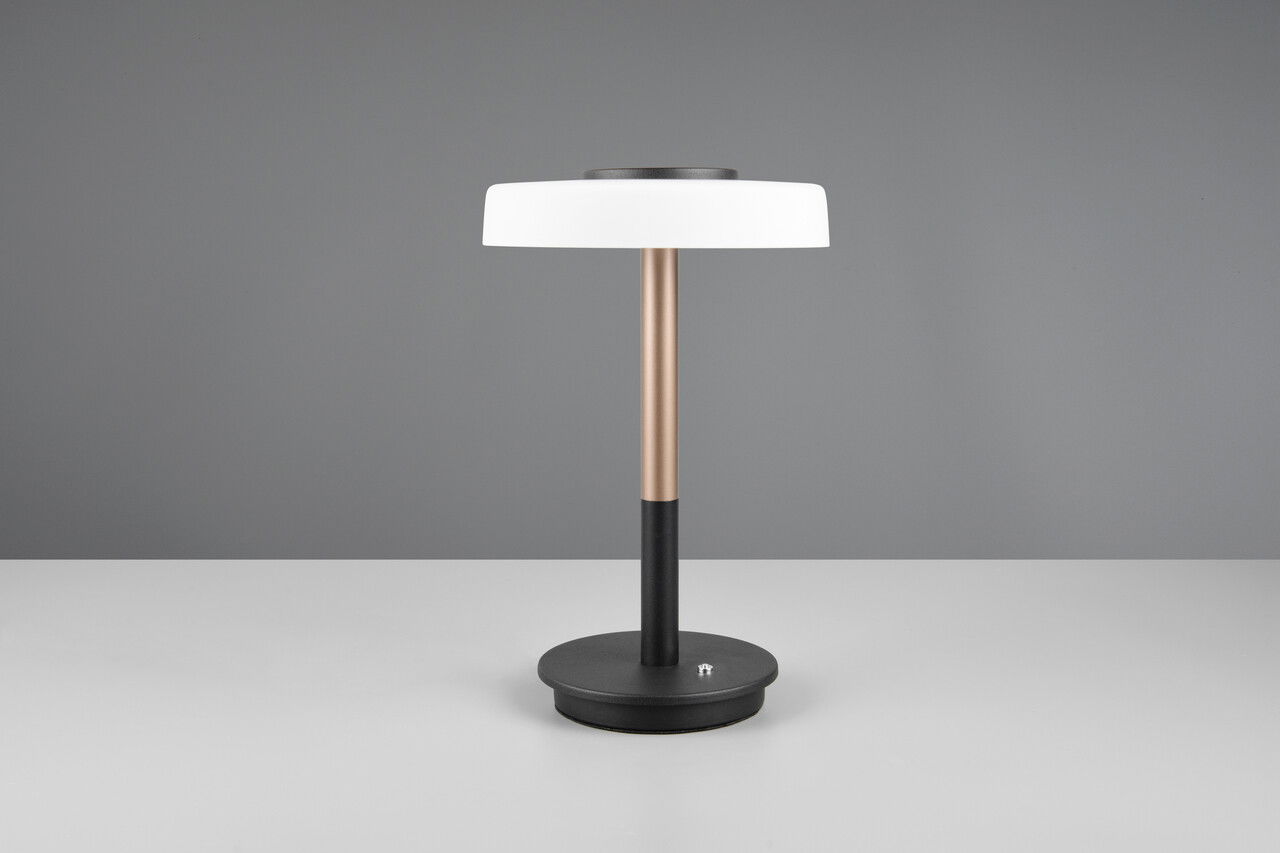 Lampa de masa Celeste, TRIO, 22x35 cm, 10W, 1x SMD LED, metal, negru/alb