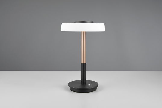 Lampa de masa Celeste, TRIO, 22x35 cm, 10W, 1x SMD LED, metal, negru/alb
