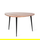 Masuta pentru cafea Wida, Homla, 75x47 cm, metal/lemn, maro/negru