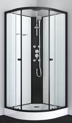 Cabina de dus completa RELOAD, semirotunda, fara plafon, 90x90x232cm - PS16B