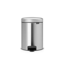 Cos de gunoi cu pedala, Brabantia, NewIcon Matt , 5 L, 27.2x20.5x29.1 cm, otel, argintiu