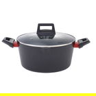 Oala cu capac Rosso, Luigi Ferrero, 28x13.5, 6.7 L, aluminiu presat