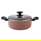 Oala cu capac Muhler MR-2635, Ø26 x 12 cm, 5.9 L, aluminiu presat/invelis marmura