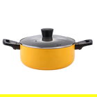 Oala cu capac Muhler MR-2632, Ø26 x 12 cm, 5.9 L, aluminiu presat/invelis marmura
