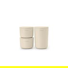 Set 3 recipiente de baie, Brabantia, Soft Beige, polipropilena, bej
