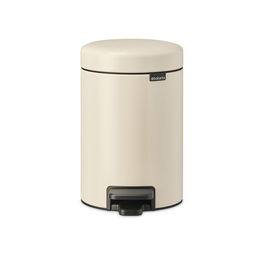 Cos de gunoi cu pedala, Brabantia, NewIcon, 3 L, 23.5x16.8x26.4 cm, otel, bej