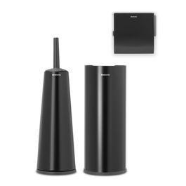 Set accesorii pentru baie 3 piese, Brabantia, Balance, otel, negru mat