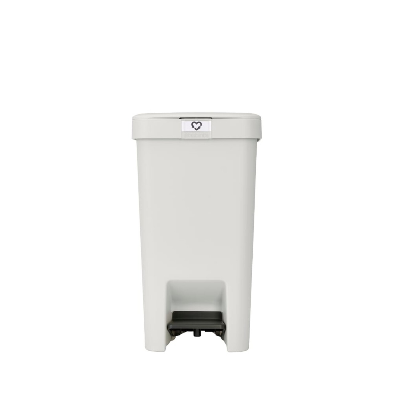 Cos de gunoi cu pedala, Brabantia, StepUp, 16 L, 29.6x22.3x41.1 cm, polipropilena, gri deschis