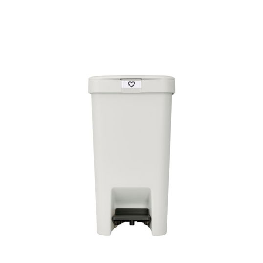 Cos de gunoi cu pedala, Brabantia, StepUp, 16 L, 29.6x22.3x41.1 cm, polipropilena, gri deschis
