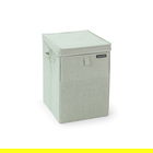 Cos de rufe stivuibil, Brabantia, Linn, 35 L, 37x32x44.5 cm, textil, verde