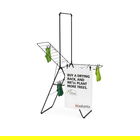 Uscator de rufe cu suport umerase, Brabantia, Hangon Matt, 20 m capacitate de uscare, otel, negru mat