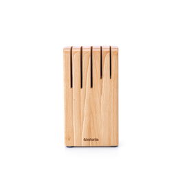 Suport pentru 5 cutite, Brabantia, Profile, 22.5x11.9x10.1 cm, lemn de fag, natural