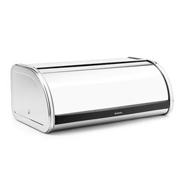 Cutie pentru paine, Brabantia, Roll Top Brilliant, 44.5x26.2x17.3 cm, otel, argintiu lucios