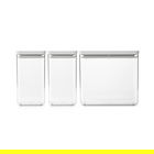 Set 3 recipiente depozitare, Brabantia, Tasty+, 2x1.6 L, 1x3.5 L, plastic, gri deschis