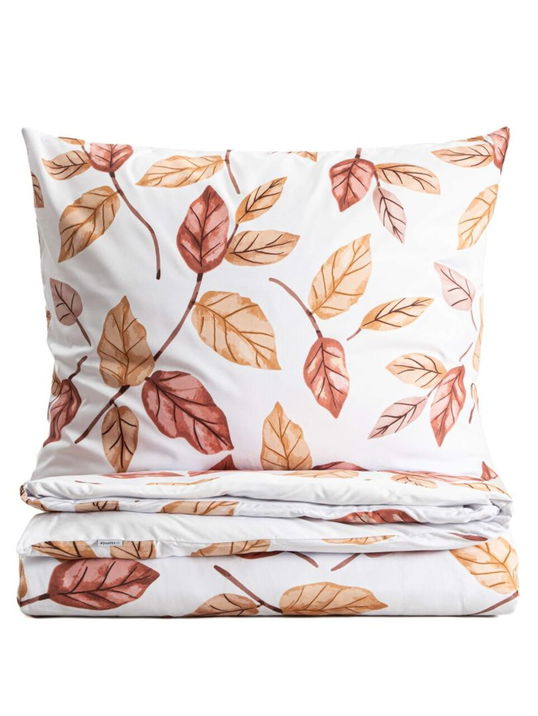 Lenjerie de pat dubla Leafy, Homla, 3 piese, 160x200 cm, microfibra, multicolor