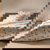 Lenjerie de pat King Size, Shroom, Homla, 3 piese, 200x220 cm, microfibra, ecru